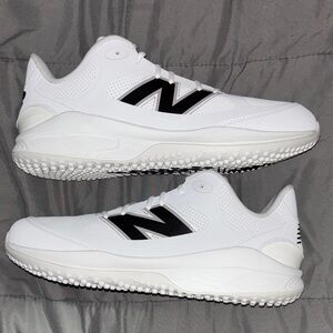 New Balance Men's White Sneakers with Black Accents fresh foam 3000v7 turfs